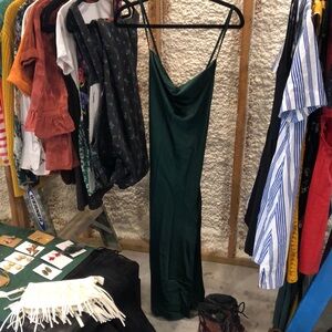 Elegant Green Slip Dress